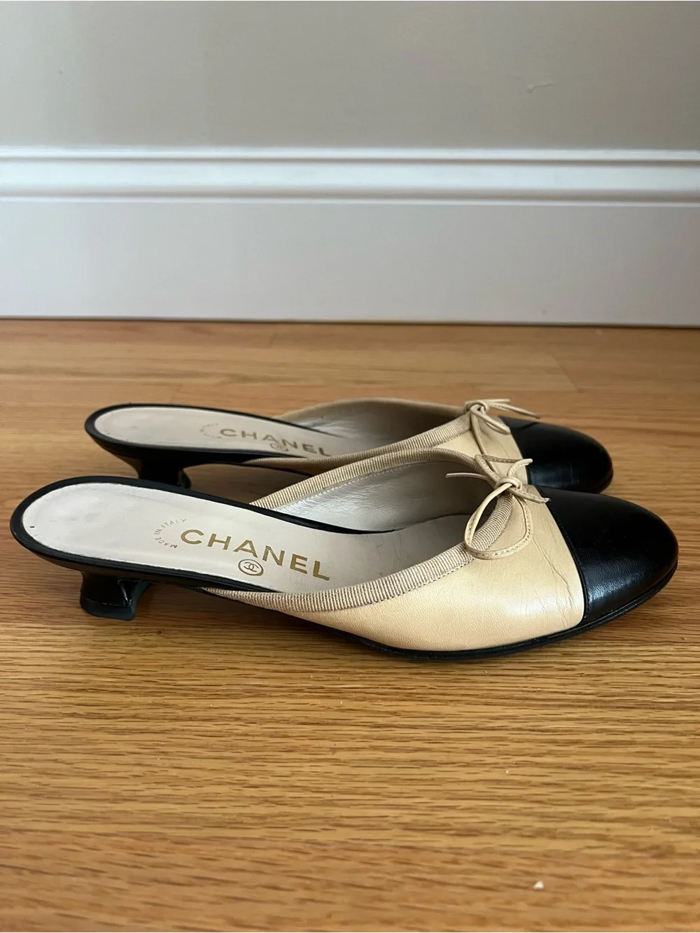 CHANEL slip mules
